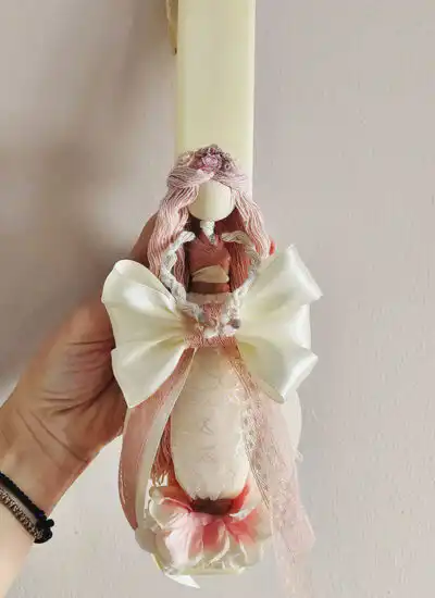 Λαμπάδα Γοργόνα/Ροζ